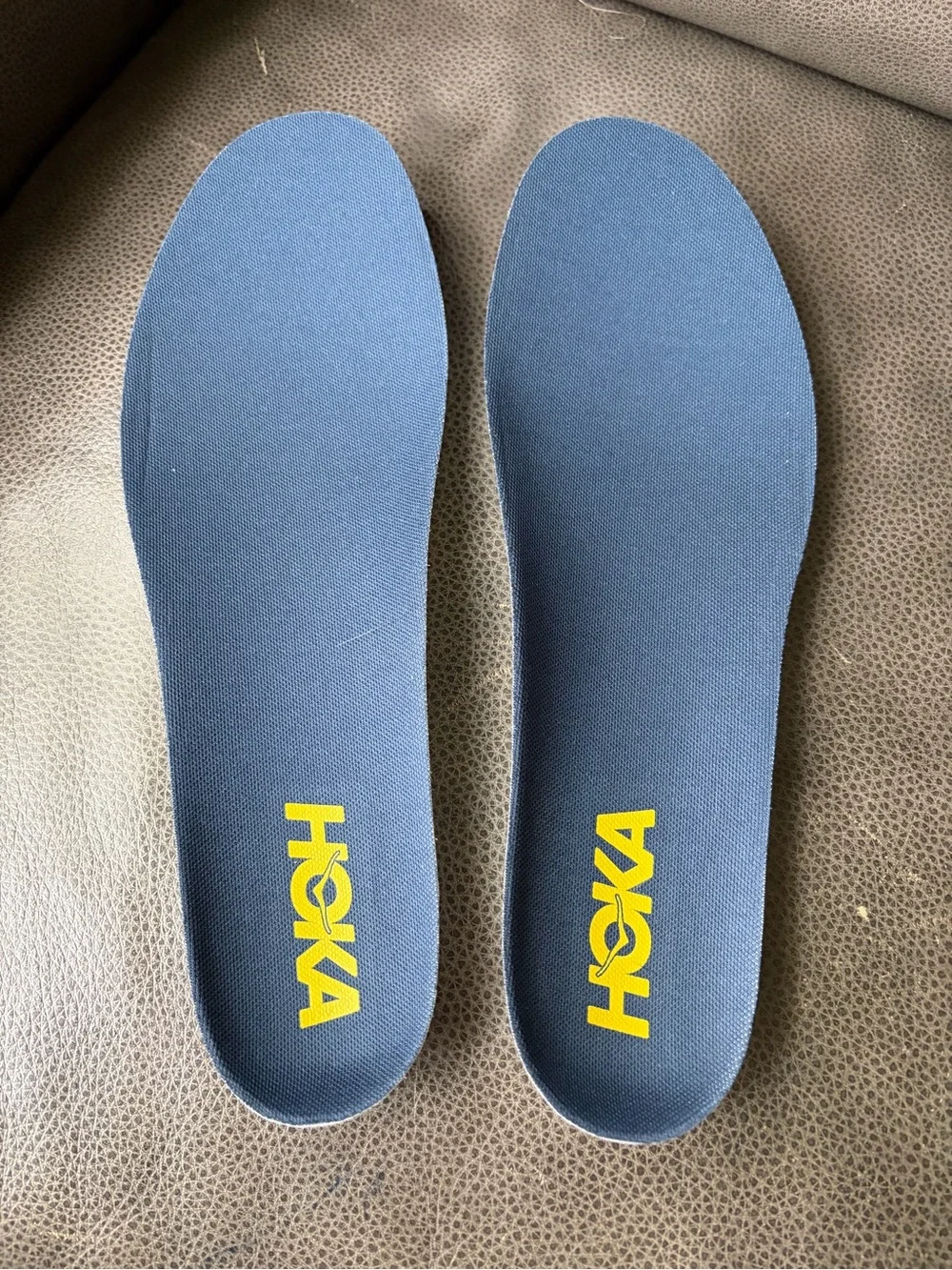 BRAND NEW HOKA Navy Blue Shoe Insoles with Yellow Logo
